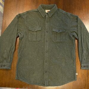 Dakota Grizzly Olive Green 100% Cotton Button-Up Long Sleeve Shirt size XL